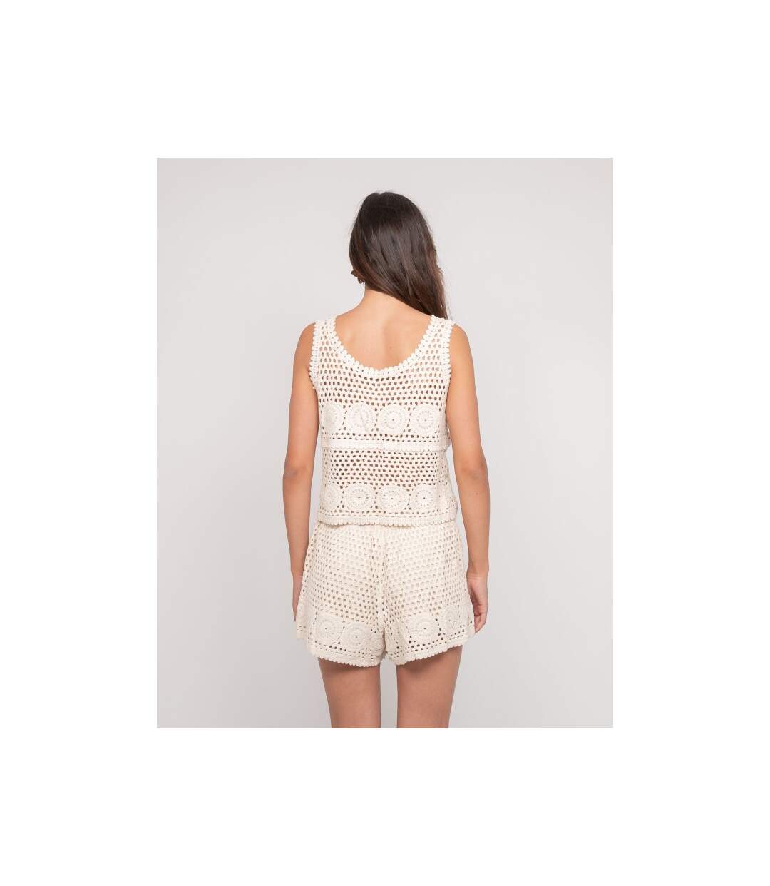 Crop top sans manches crochet FOLDA - Dona X Lisa-2