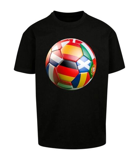 T-shirt Footballs Coming Home Europe Tour Homme Noir Mister Tee