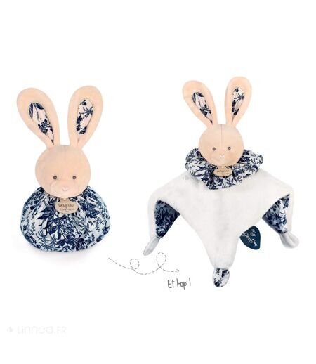 Doudou boule polyester collection LES PETITS FUTÉS Lapin blanc