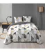 Parure de Lit 3 Pièces Trigone 240x220cm Gris-1