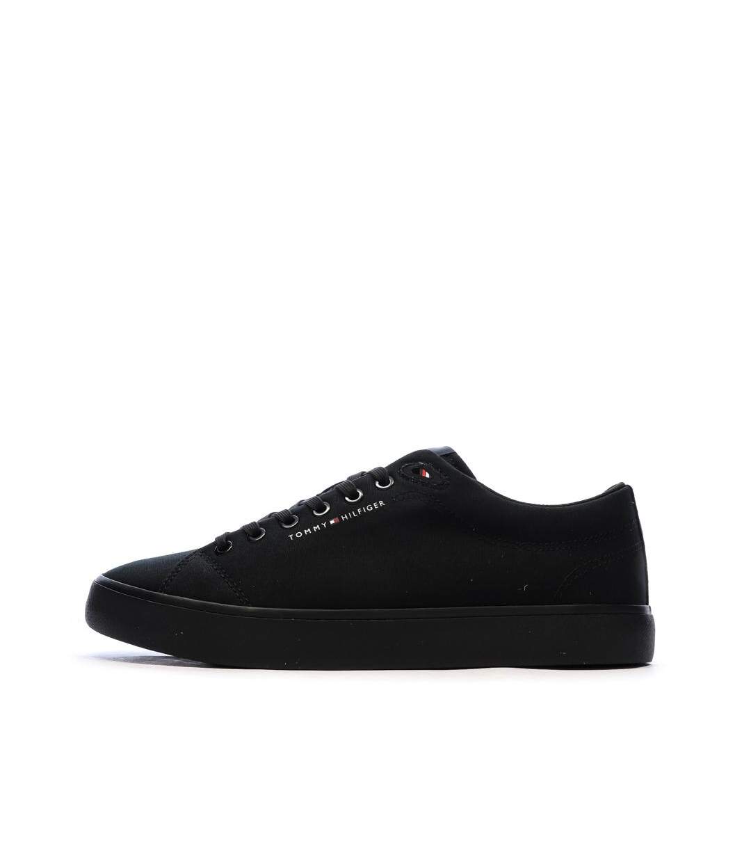 Baskets noires homme tommy hilfiger th hi vulc low core-1