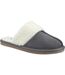 Womens/ladies arianna suede slippers grey Hush Puppies