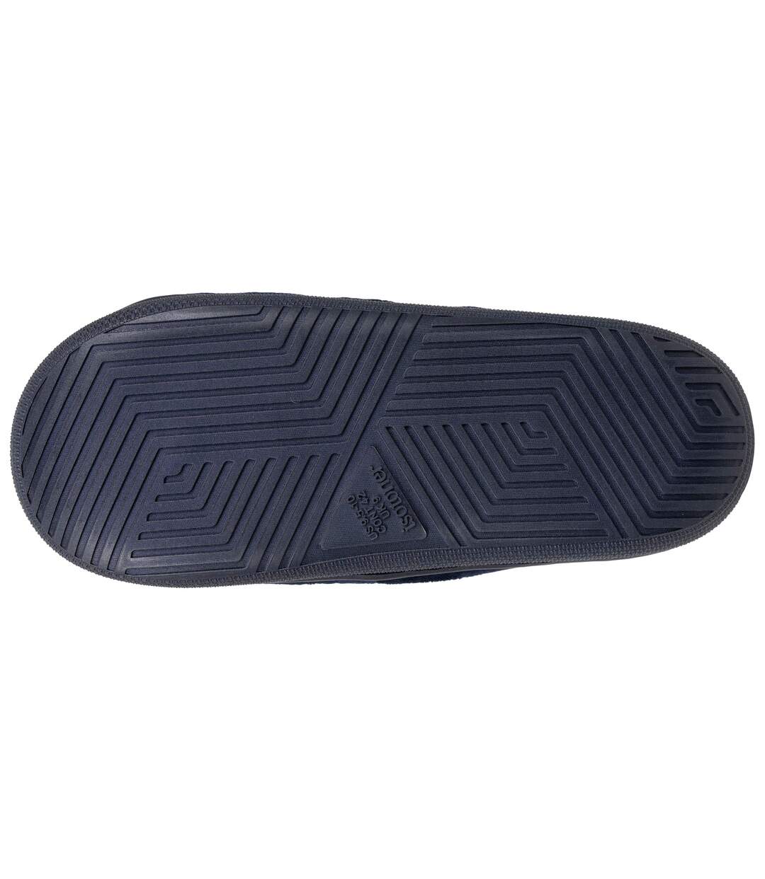 Isotoner Chaussons Mules ouvertes homme velours ultra doux, semelle bloup xtra confort, bout ouvert respirant-5