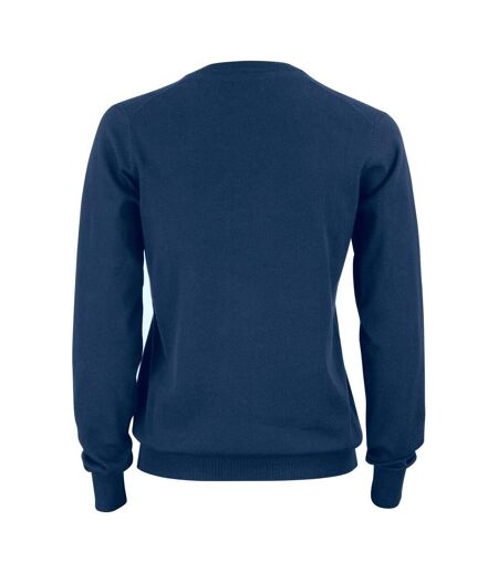 Womens/ladies Oakville V Neck Sweatshirt Dark Navy Cutter & Buck