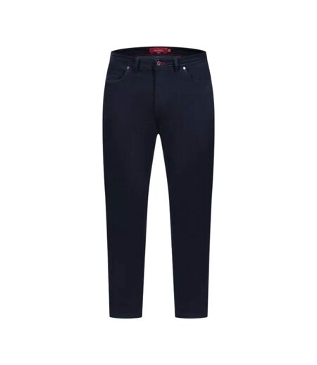 D555 Chino Extensible Et Effilé Motif/style Uni Kelvin Homme Bleu Marine Duke