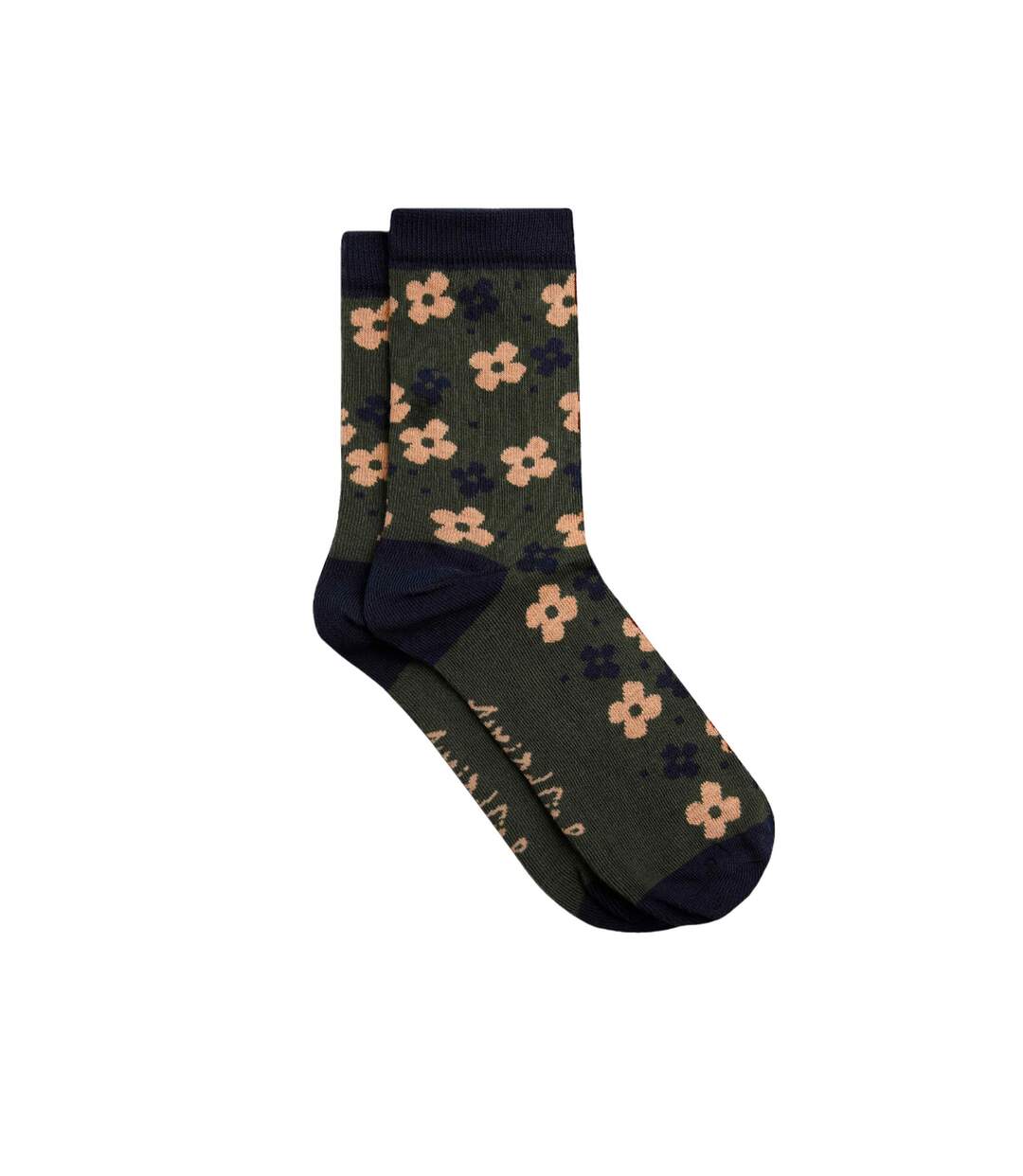 Chaussettes parade femme vert olive Weird Fish-2