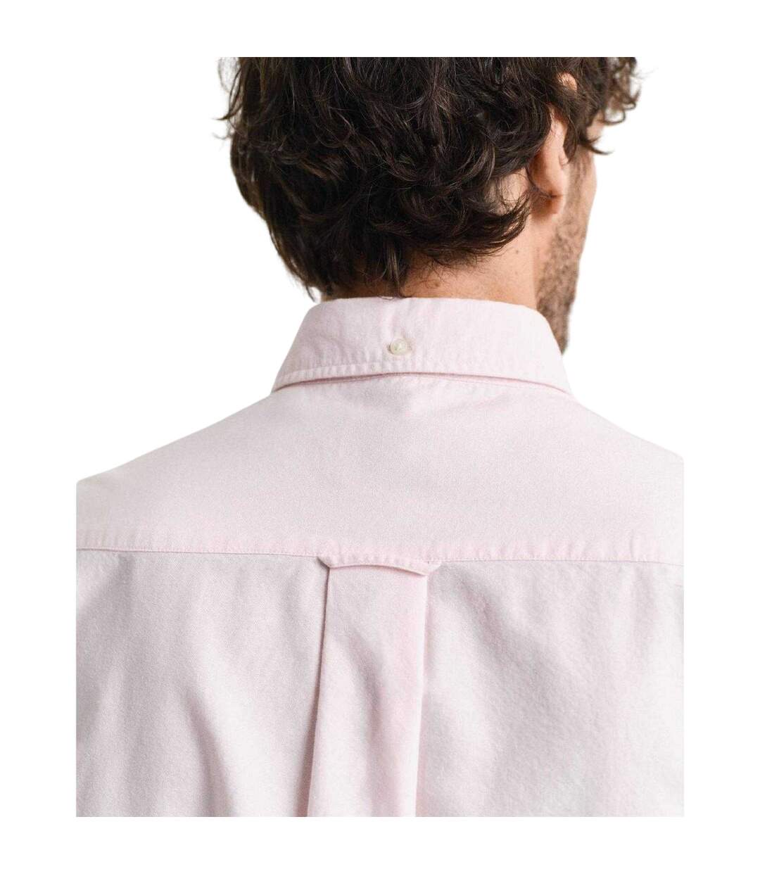 Chemise Manches Courtes Classic Homme Rose Gant-3