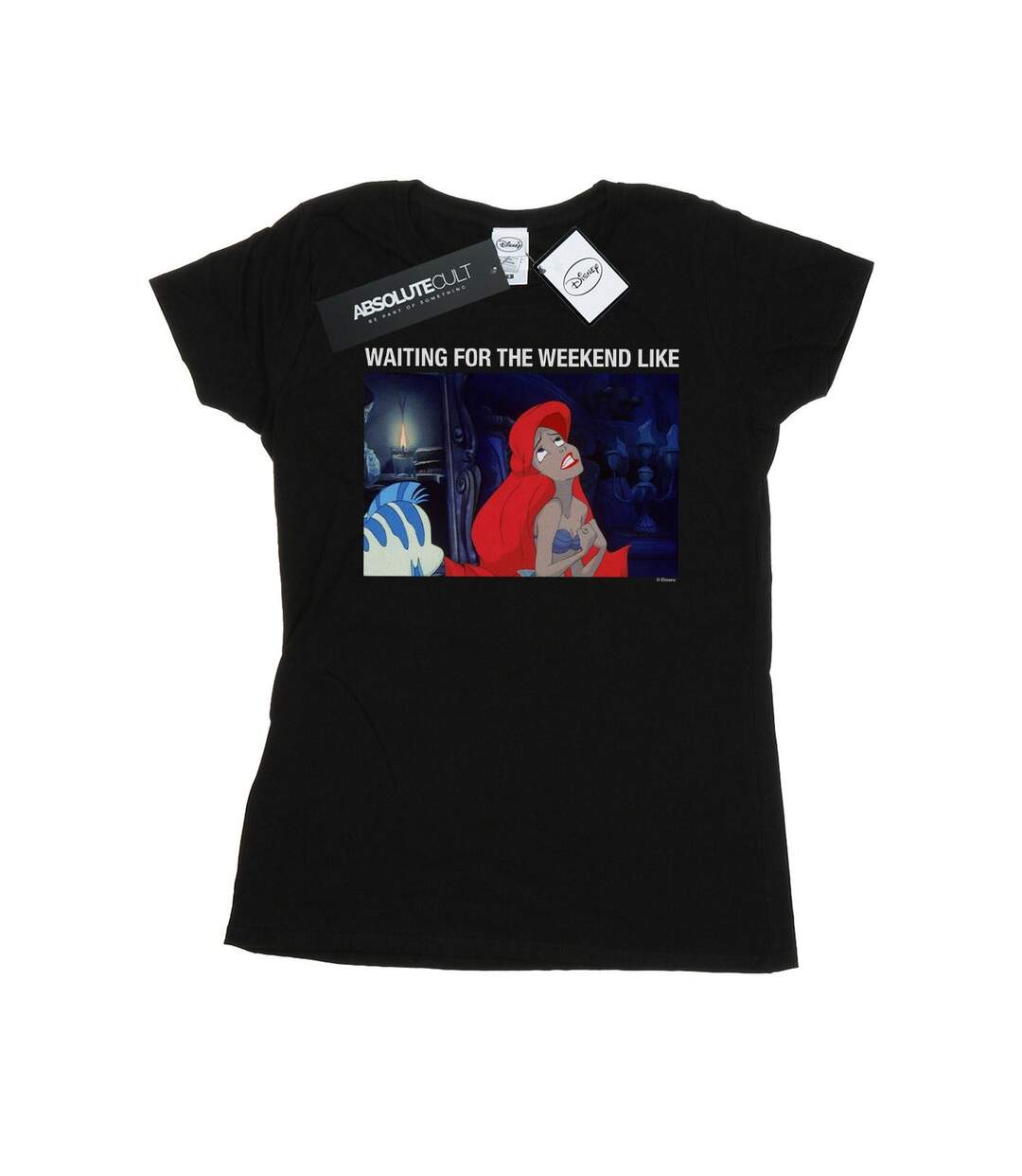 Disney T-shirt en coton Femme/Ladies The Little Mermaid Waiting For The Weekend (Noir) - UTBI15335-1