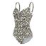 Womens/ladies sakari zebra print tummy control one piece swimsuit tonal grey Regatta-3