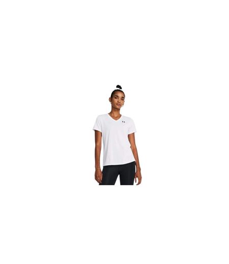 Womens/ladies V Neck T-shirt White Under Armour