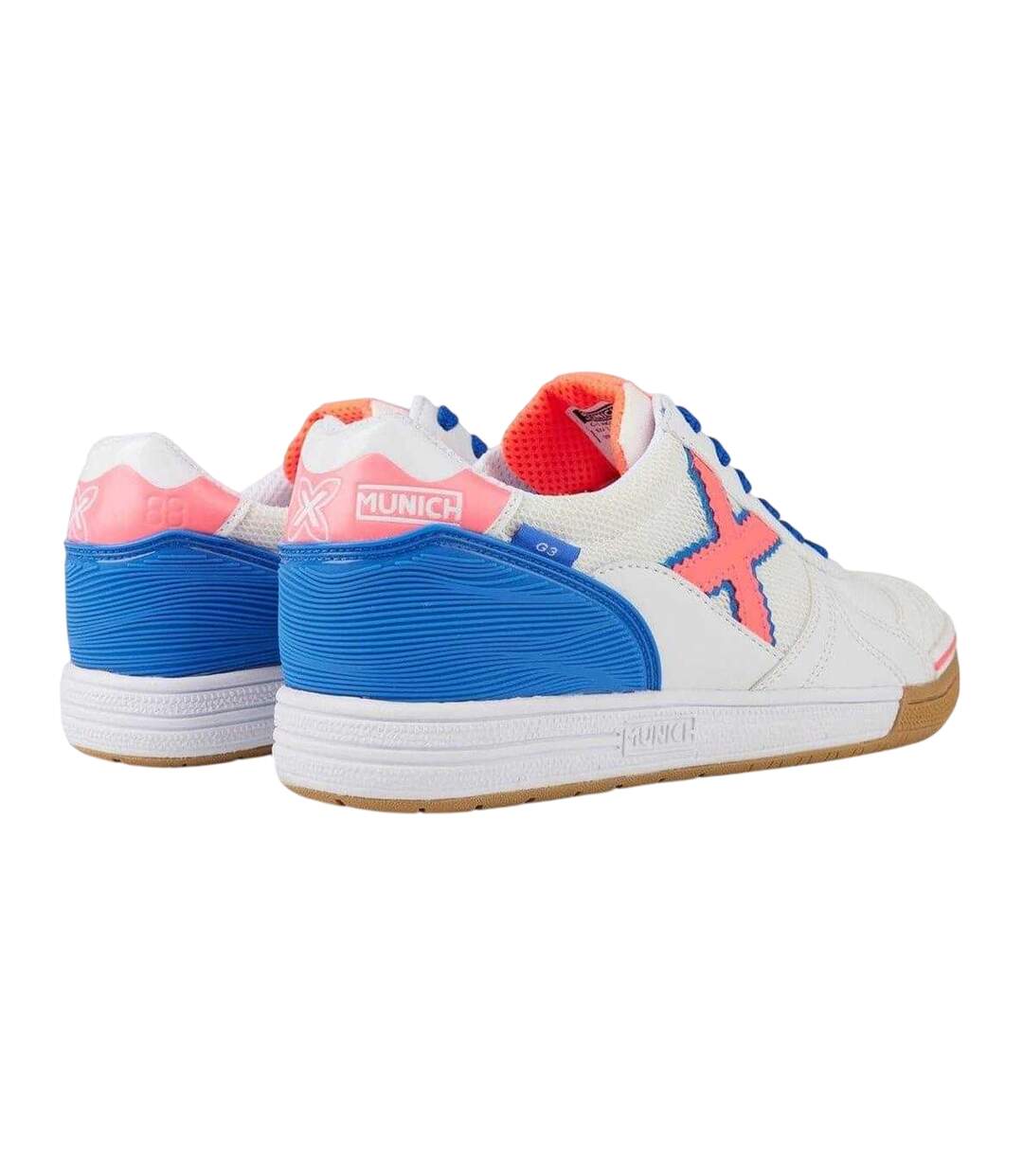 Baskets G3 Femme Blanc Rouge Cramoisi Bleu Munich-2