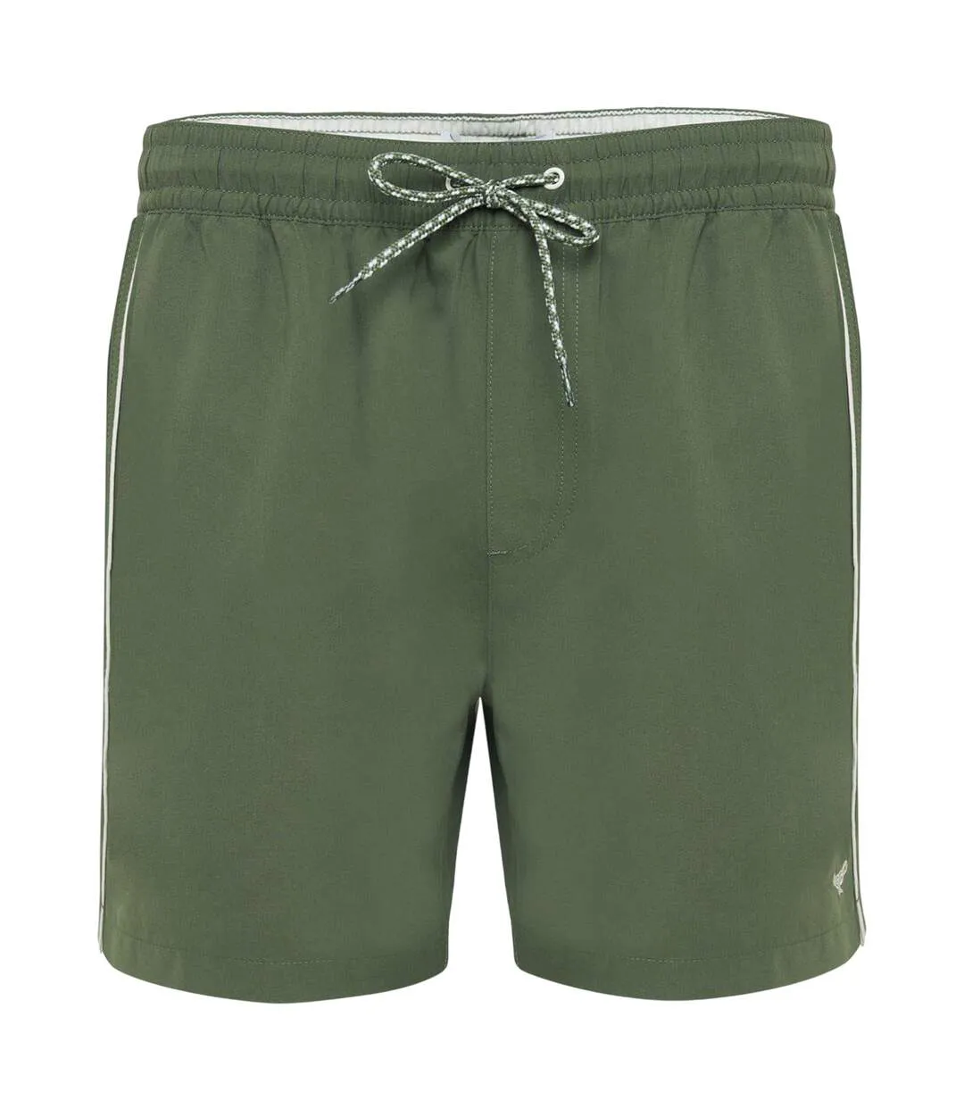 Mens Regular Swim Shorts Olive Threadbare-1