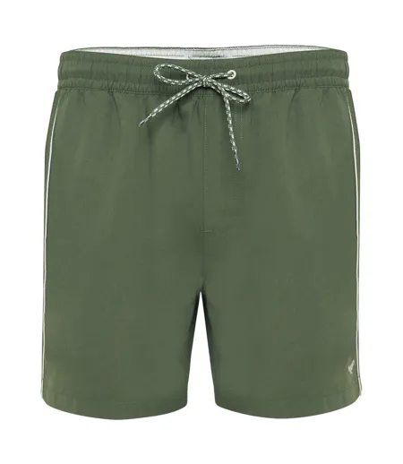 Mens Regular Swim Shorts Olive Threadbare