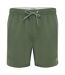 Mens Regular Swim Shorts Olive Threadbare-1