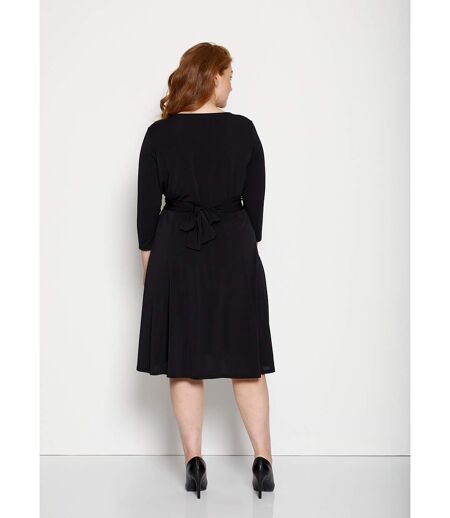 Robe courte cache-coeur en maille