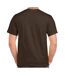 Mens heavy cotton t-shirt dark chocolate Gildan