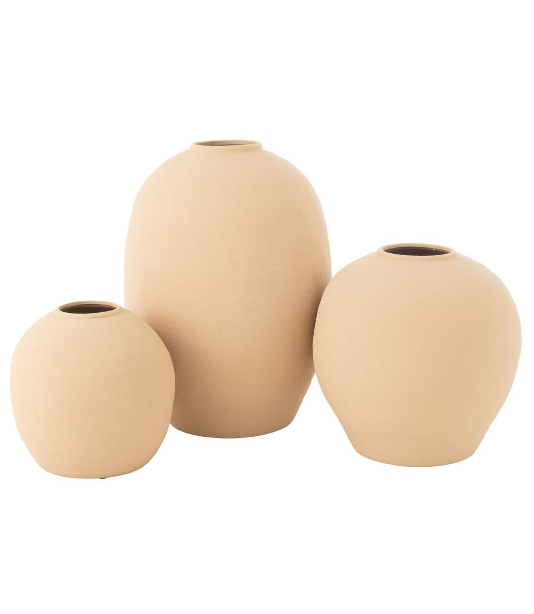 Vase Déco en Argile Cassia 38cm Beige-2