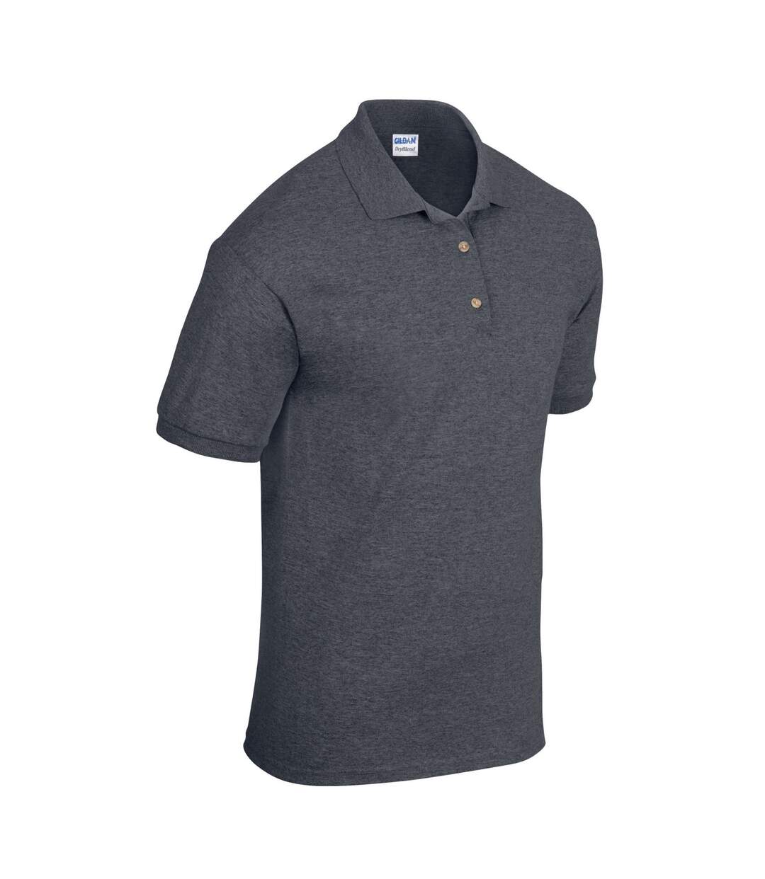 Mens Dryblend Polo Shirt Dark Heather Gildan-3