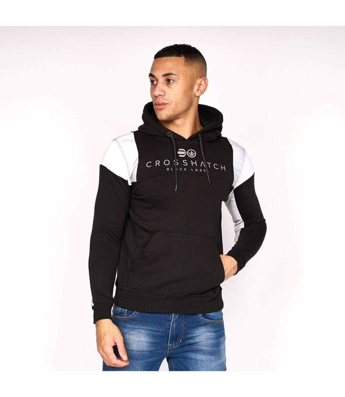Crosshatch Mens Pillsworth Hoodie (Black)