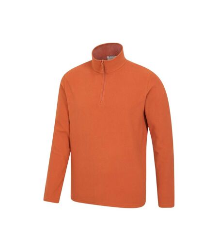 Mens Camber Ii Half Zip Fleece Top Burnt Orange Mountain Warehouse