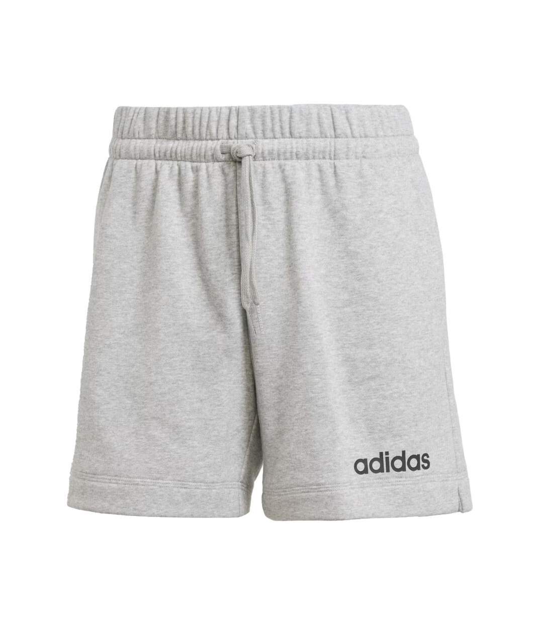 Short gris femme adidas linear french terry-2
