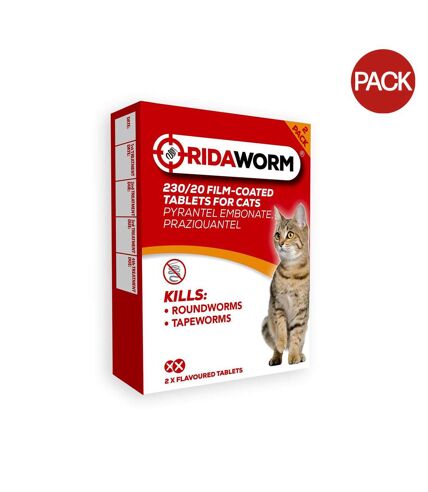 Pack of 2  Ridaworm tablet  one size red/white Chanelle