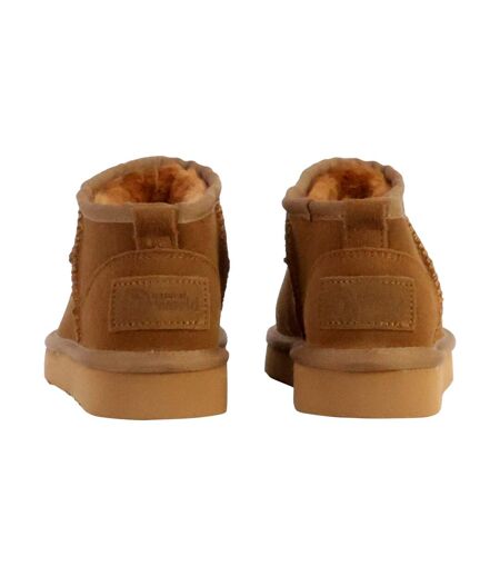 Bottines Chausson Cuir Natural World Media Merino