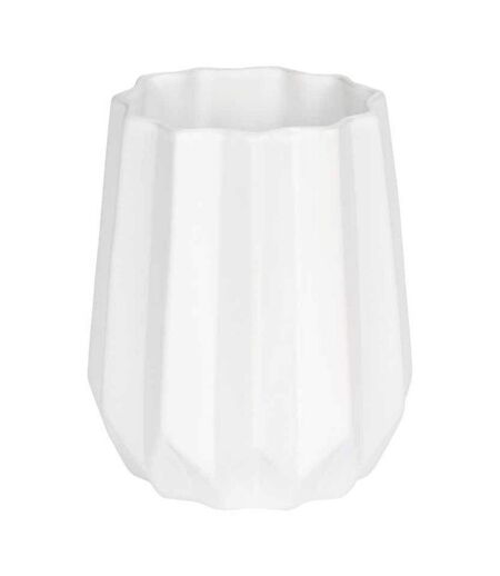Vase Déco en Céramique Origami 15cm Blanc