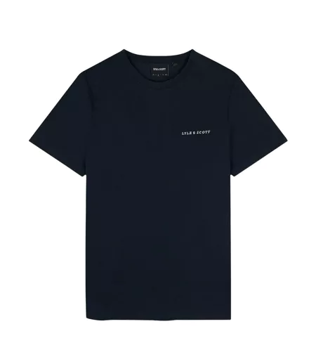 T-shirt Style Logo Brodé Homme Bleu Marine Lyle & Scott