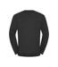 Mens cotton acrylic v neck sweatshirt charcoal marl Russell Collection