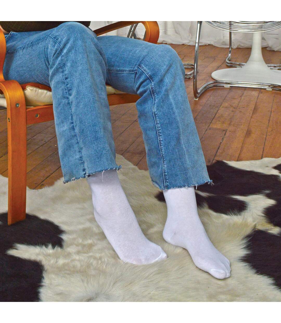 24 Pairs Ladies Plain Cotton Rich Dress Socks-5