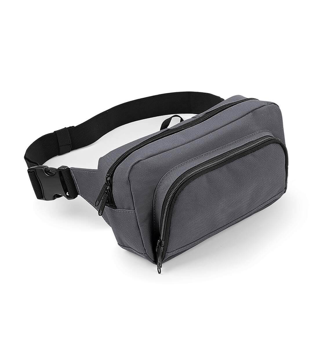 BagBase Organizer Belt / Waistpack Bag (2.5 Liters) (Pack of 2) (Graphite Grey) (One Size)