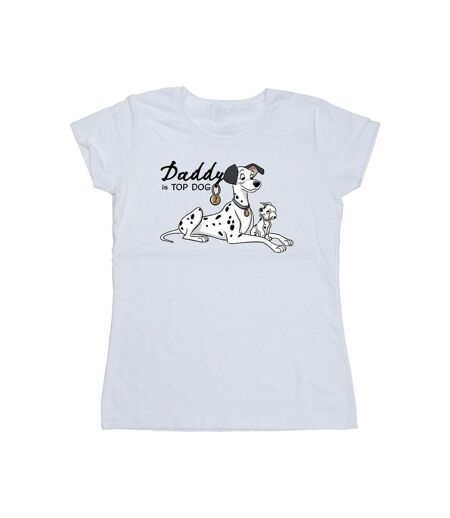 Disney T-shirt en coton Femmes/Dames 101 Dalmatians Top Dog (Blanc) - UTBI23012
