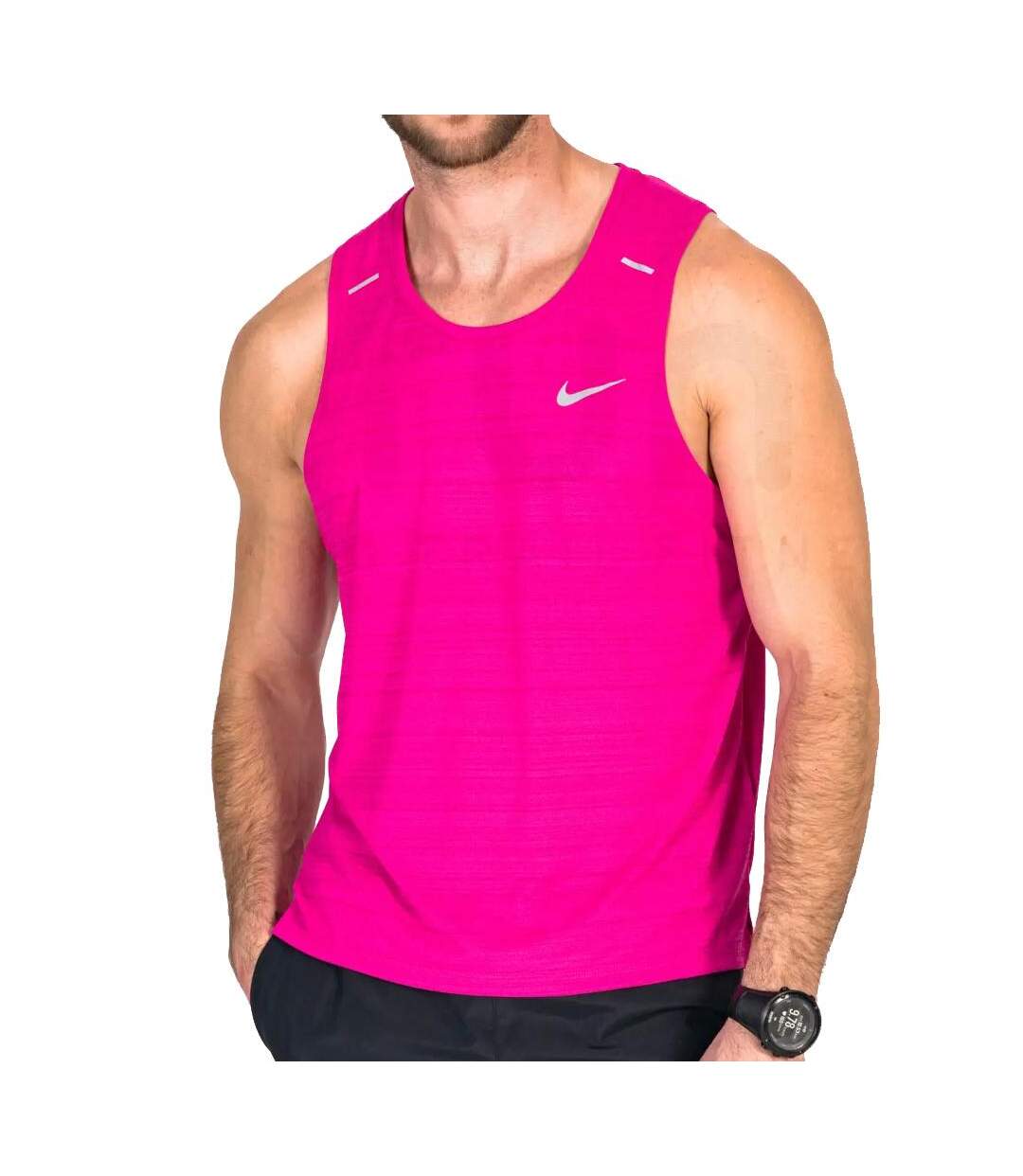 Débardeur Rose Homme Nike Miler - L