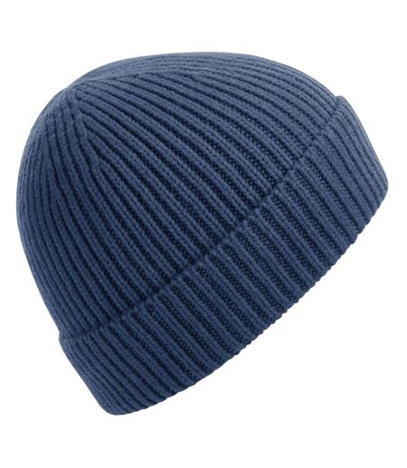 Bonnet Unisexe Adulte En Tricot Côtelé Bleu Acier Beechfield