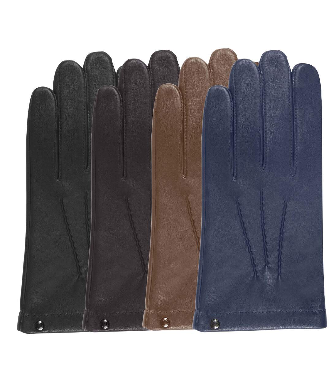 Isotoner Gants homme cuir d'agneau - doublés soie