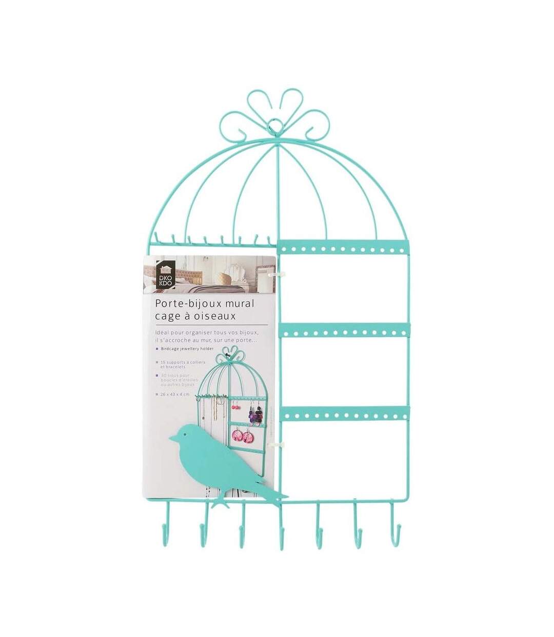 Porte bijoux cage à oiseaux Home sweet home Vert