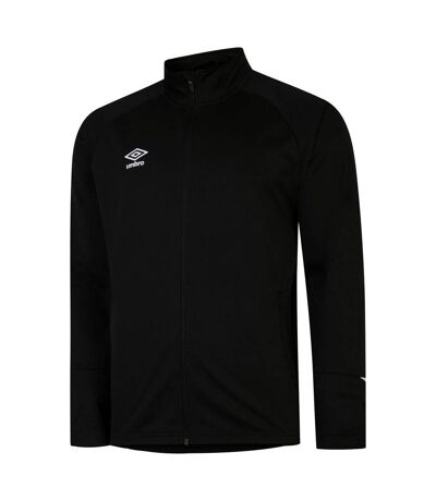 Umbro Mens Total Training Knitted Track Jacket (Black/White) - UTUO1879