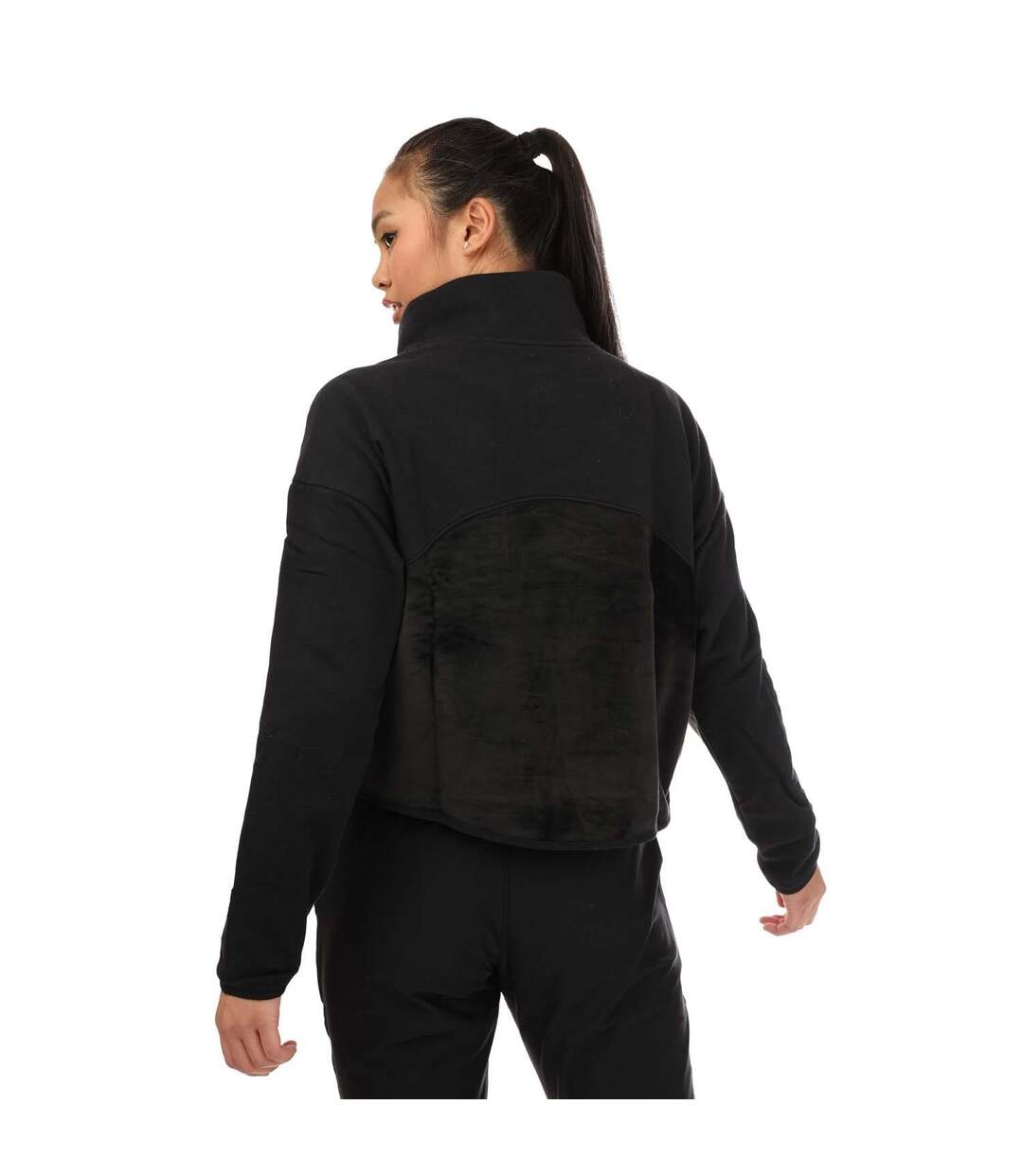 Womens/ladies journey mock neck fleece top black Under Armour-2