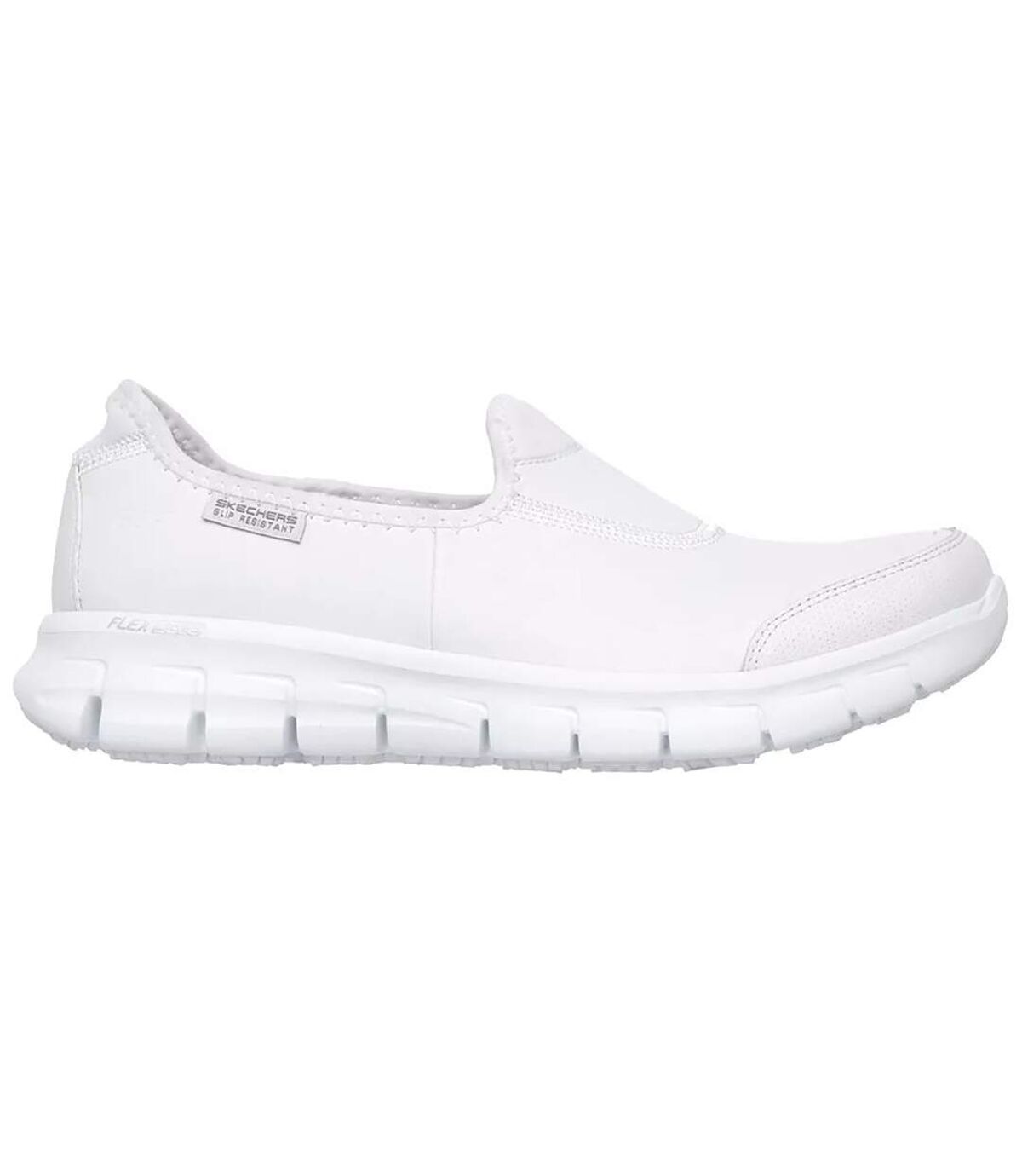 Skechers Womens Sure Track Slip Resistant Slip On Work Shoe (White) - UTFS6004