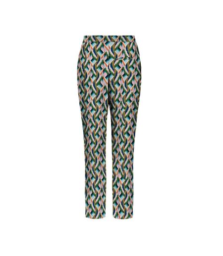 Pantalon vert/bleu à motifs femme only