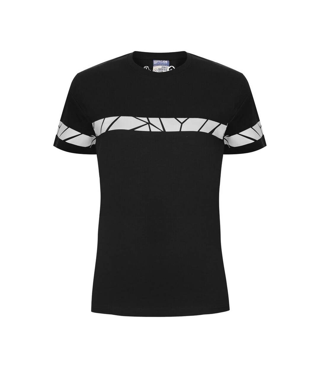 Womens/ladies Progression Hi-vis T-shirt Black Projob-1