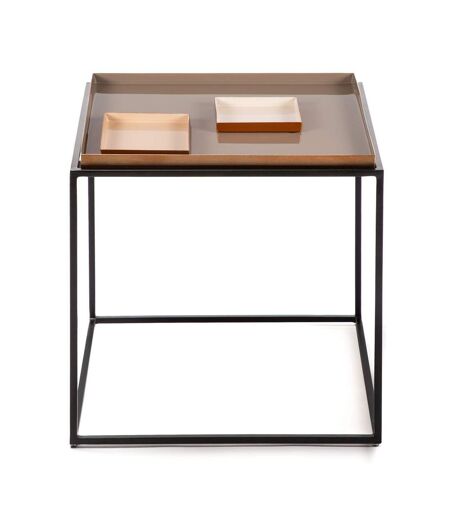 Table basse fait main en fer motif contemporain ECE