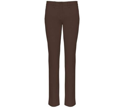 Pantalon chino - Femme - PAT741 - marron chocolat