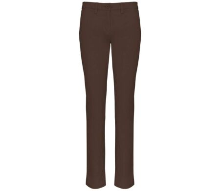 Pantalon chino - Femme - PAT741 - marron chocolat