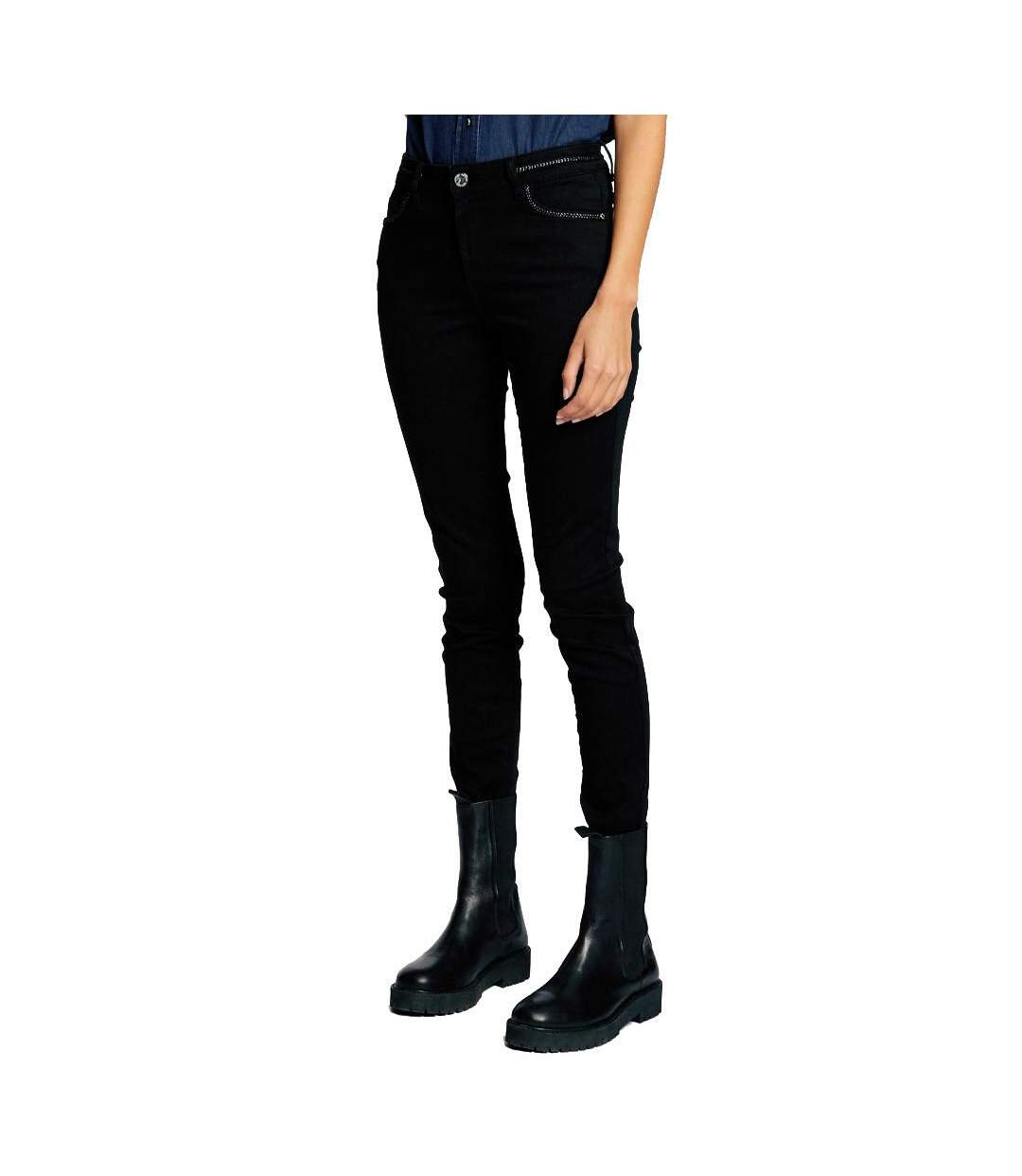 Pantalon Slim Noir Femme Morgan Pistol - 34