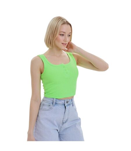 Haut Court Mercan Femme Vert Néon Lookus