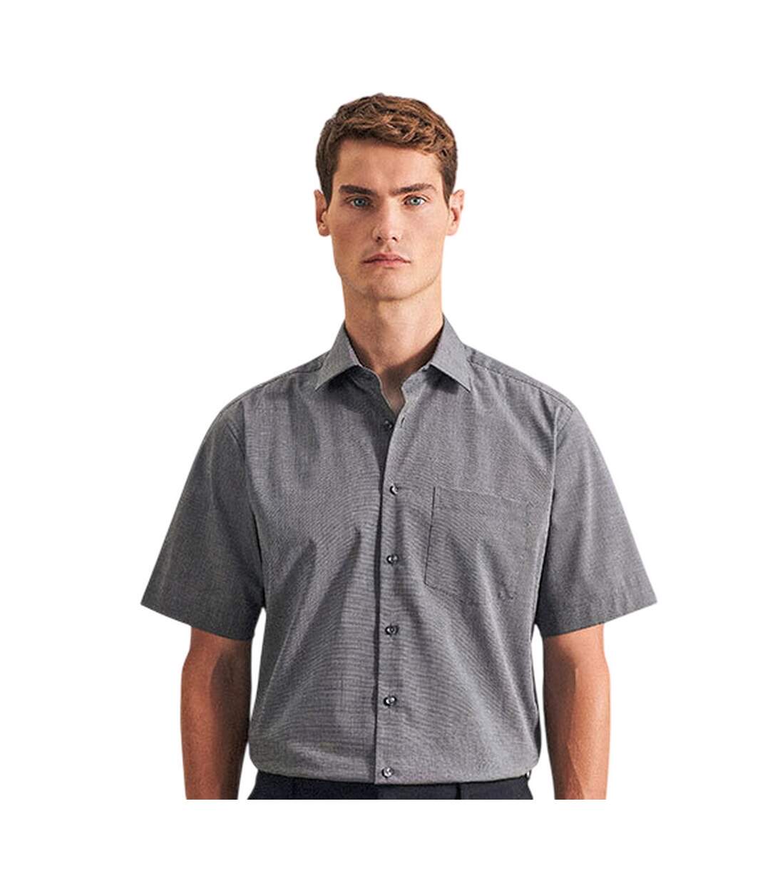 Chemise Manches Courtes Homme Anthracite Seidensticker-1