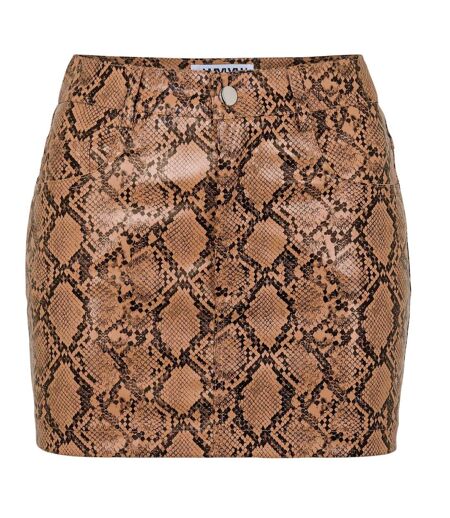 Mini Jupe Motif/style Imprimé Serpent Femme Marron AmyLynn
