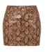 Mini Jupe Motif/style Imprimé Serpent Femme Marron AmyLynn-2